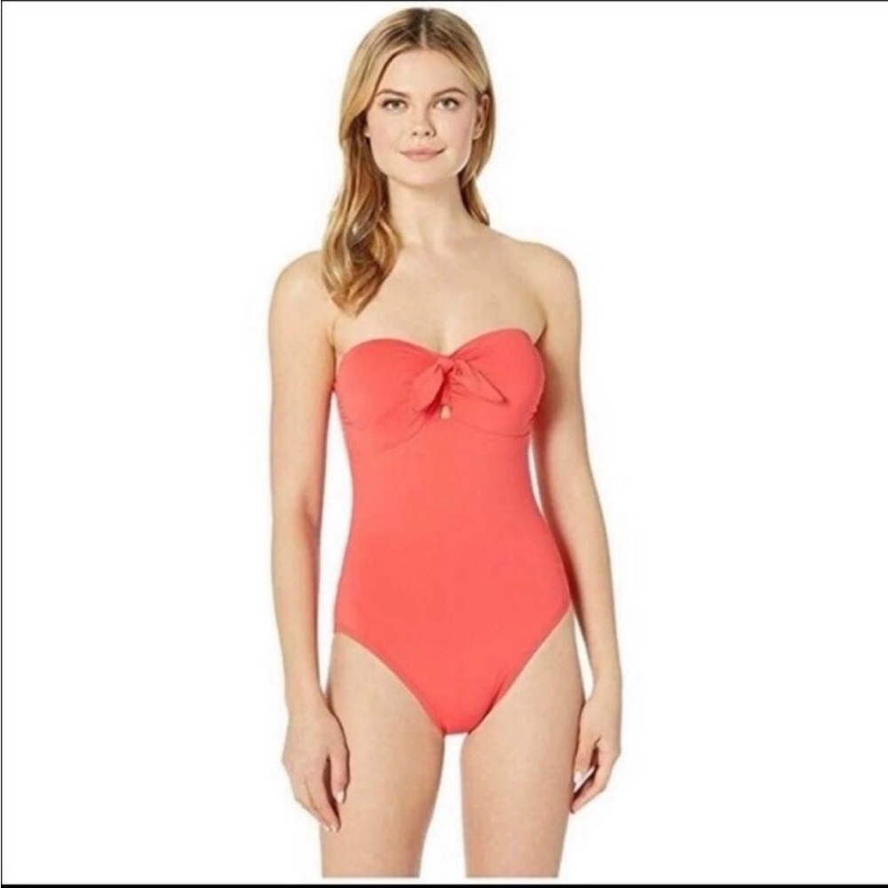 Michael Kors Sea Coral Bandeau Swimsuit
